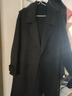 GXG男裝長(cháng)款毛呢大衣黑色冬2024年新品 黑色 165/S 曬單實(shí)拍圖