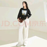 對白【杜鵑同款】新復(fù)古回潮水洗牛仔褲女2025年秋季新款白色直筒褲子 法式牛仔白 29 曬單實拍圖