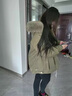 獨(dú)孤伽羅海寧派克服女獺兔毛可拆卸內(nèi)膽小個子外套2023新款加厚顯瘦皮草 綠色 (時尚) S (85斤115斤) 曬單實拍圖