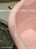 天鼠兒童洗澡桶特大號加高加厚保溫沐浴桶嬰兒泡澡桶浴盆嬰幼兒洗澡桶 櫻花粉大號【0-8歲】超厚防滑 曬單實(shí)拍圖