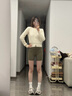 MAIA ACTIVE 夏練系列奶霜韌短短褲 高腰騎行褲3分運動短褲瑜伽健身褲51LG08 梧桐綠麻花 S 曬單實拍圖
