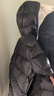 鴨鴨（YAYA）【王一博黑標鵝系列】鵝絨羽絨服女冬季新品過膝長款極寒反季外套 黑色 2XL /185【鵝絨充392克】 曬單實拍圖