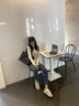 乖甜星高腰牛仔褲女2025年春季新款顯瘦修身緊身小腳鉛筆褲子配靴子 藍灰色(九分) M 27/28 曬單實拍圖
