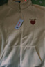 名創(chuàng)優(yōu)品（MINISO）搖粒絨外套女秋冬季2024年新款潮流沖鋒衣服內(nèi)膽抓絨保暖女士夾克 【420G重磅奧粒絨】米白色(愛(ài)藝心胸標(biāo)) 加厚 M 160 (體重105-125斤) 曬單實(shí)拍圖