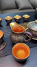 漢帝唐韻（HDTYU）高端鎏金茶具套裝整套功夫茶具辦公家用茶壺蓋碗茶杯茶具禮盒送禮 七彩鎏金完整大套裝 1件 曬單實(shí)拍圖