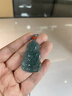 以心參玉  A貨翡翠吊墜 男女款藍(lán)水觀音佛玉墜 生日禮物 曬單實(shí)拍圖