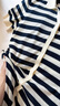 TOMMY HILFIGER【條紋修身】25春夏新款女萊賽爾混紡氣質(zhì)顯瘦針織長(cháng)連衣裙 米白藏青條紋0FC M 曬單實(shí)拍圖