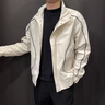 喬易倫翻領(lǐng)夾克外套男春秋款2025新款潮流明線工裝上衣服潮牌男裝休閑衣 黑色 M 曬單實(shí)拍圖