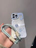 俏皮畫(huà)適用蘋(píng)果16ProMax手機殼鏡頭全包防摔透明硅膠軟殼iPhone15可愛(ài)卡通個(gè)性簡(jiǎn)約精美長(cháng)斜跨繩女款外殼 遠峰藍+手提掛繩 iPhone 16 曬單實(shí)拍圖