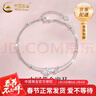 中國黃金（CHINA GOLD）S銀櫻花手鏈女雙層小銀珠轉(zhuǎn)運珠手飾七夕情人節(jié)禮物送女朋友老婆 【京速達-高工藝】櫻花手鏈-s925【銀白色】 曬單實拍圖