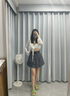 妙奕嘉a字裙灰色半身裙女夏季2025新款修身顯瘦顯高短裙子小個子百褶裙 灰色百褶短裙 L 【建議95-115斤】 曬單實拍圖