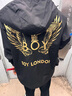 BOY LONDON【金烏神羽】25新款秋情侶款潮牌休閑梭織夾克外套N23800 黑色 XS 曬單實(shí)拍圖
