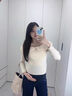 朗茵孕婦褲子秋冬款外穿2025新款小個子牛仔褲冬季加絨加厚打底直筒褲 丹寧藍春秋款 L 曬單實拍圖