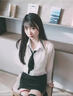 浪莎（LangSha）純欲jk制服性感睡衣女情趣內(nèi)衣小媽包臀裙夫妻調(diào)情七夕約會戰(zhàn)袍 [秘書制服]+黑色開I檔襪 均碼 (建議80-120斤) 曬單實(shí)拍圖