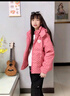 G.DUCKKIDS女童棉服冬裝2025新款洋氣兒童加厚羽絨棉衣大童女孩短款棉襖外套 粉紅色 160 cm 曬單實(shí)拍圖