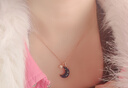施華洛世奇（SWAROVSKI）新品LUNA神秘月亮造型星月項鏈輕奢飾品生日七夕禮物送女友 墨藍色5671585 曬單實(shí)拍圖