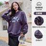 駱駝（CAMEL）復(fù)古印花一體連帽中性內(nèi)搭套頭衛(wèi)衣 C33CAULL050C 中花灰 XL 曬單實(shí)拍圖