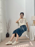百田森頭層牛皮小白鞋女2025新款爆款厚底鞋女鞋軟底不累腳運動鞋 奶油白 35 (225mm) 曬單實拍圖