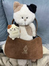 LIV HEART日本貓咪玩偶公仔玩具擺件抱枕娃娃生日七夕禮物 奶酪貓【官方正品】 8×8×10cm 曬單實(shí)拍圖