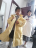 G.DUCKKIDS女童羽絨服2025新款兒童冬裝小童寶寶加厚中長(cháng)款90白鴨絨外套保暖 黃色 120 (L) 曬單實(shí)拍圖