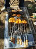 CAMPINGMOON柯曼燒烤架不銹鋼焚火臺戶(hù)外燒烤爐折疊木炭烤肉架科曼MT-3 【MT-3大號烤爐】+【MK-8烤叉】 曬單實(shí)拍圖