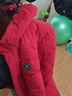 鴨鴨（YAYA）王一博301g充絨極寒反季羽絨服女長(zhǎng)款冬季新款加厚保暖外套HY 紅色 L 曬單實(shí)拍圖