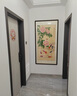 云儒唐樊 九魚圖玄關(guān)裝飾國畫手繪工筆畫玄關(guān)走廊過道豎版裝飾墻畫客廳牡丹鯉魚掛畫手繪壁畫飾品 沙比利實(shí)木框（直角棕色） 裝裱85*165（推薦） 曬單實(shí)拍圖