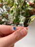 廷亮 雪花款 皇家藍藍寶石耳釘1.2克拉18K金鑲嵌鉆石彩寶耳飾 定制5個工作日 曬單實拍圖