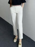 Tommy Hilfiger26春夏新款女裝四季款商務(wù)條紋腰帶彈力直筒修身九分休閑褲 【九分】白色AC0 （腰帶隨機） 38 曬單實(shí)拍圖