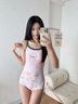 熱浪桃子泳衣女款2025新款連體三角專業(yè)競(jìng)速游泳館專用顯瘦大碼蜜桃 桃子粉色 M 曬單實(shí)拍圖