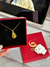 中國(guó)黃金（CHINA GOLD）黃金吊墜足金葫蘆項(xiàng)鏈女款鎖骨鏈送老婆送媽媽跨年禮物送女生 足金吊墜（約1.3g）+S925鏈 曬單實(shí)拍圖