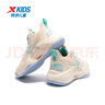 特步（XTEP）兒童童鞋風(fēng)獵籃球鞋實(shí)力街籃運動(dòng)鞋 淺杏色/極光綠 40碼 曬單實(shí)拍圖