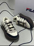 FILA 斐樂女鞋七夕送可頌面包鞋復古老爹鞋2024冬季新款厚底鞋運動鞋 微白/銀器灰-WA 39 曬單實拍圖