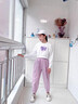moonkids女童休閑褲新款褲子春秋寶寶工裝褲兒童衛(wèi)褲運(yùn)動(dòng)長(zhǎng)褲2025新款秋裝 16096粉色（純棉春秋款） 130 cm 曬單實(shí)拍圖