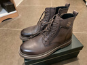VOLO犀牛男鞋冬季馬丁靴男士加絨保暖靴子高幫皮鞋 棕色皮里 44  曬單實(shí)拍圖