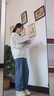 格子連帽開衫衛(wèi)衣女2025新款秋冬加絨加厚寬松慵懶風(fēng)早春拉鏈外套 白色【春秋薄款】 M 曬單實拍圖