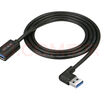 塵土 USB3.0延長線90度彎頭數(shù)據(jù)連接線L型高速傳輸轉(zhuǎn)接頭彎頭USB公對母延長線數(shù)據(jù)連接線 USB3.0高速線【左彎】黑色 20CM 曬單實(shí)拍圖