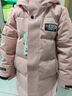 探路者（TOREAD）【拜年服】?jì)和鸾q服男女中大童裝冬季長(cháng)款外套大衣 糖果粉 130 曬單實(shí)拍圖
