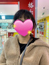 付智恩bad boy 連帽美利奴皮毛一體減齡羊羔毛皮草外套女2023冬 沙駝色 S 曬單實(shí)拍圖