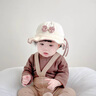G.DUCKKIDS小黃鴨嬰兒帽子春秋款女寶寶蝴蝶結漁夫帽遮陽(yáng)防風(fēng)嬰幼兒公主小月 米白色 3-12個(gè)月(帽圍42-45cm)僅供參考 曬單實(shí)拍圖