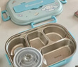 滿朝佳三麗鷗不銹鋼保溫飯盒兒童小學生專用分格便當餐盒上學上班族可愛 大耳狗飯盒+湯碗+筷勺+保溫飯袋 曬單實拍圖
