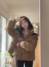 婧麒（JOYNCLEON）冬季孕婦裝大碼棉襖棉服棉衣女2025新款小個(gè)子韓版面包服外套 紫色 XL 曬單實(shí)拍圖