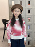 巴拉巴拉【商場同款】童裝女童毛衣2025新款春裝兒童針織衫甜美上衣 白紅色調(diào)00316 130 曬單實拍圖