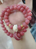 蔓笙白玉菩提根手持手串女生真品雙圈文玩菩提子佛珠盤(pán)玩粉色手鏈把件 10*9mm 曬單實(shí)拍圖