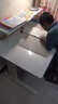 Aooboy日本兒童學習桌寫字桌可升降學生書桌課桌家用大白桌實木電腦桌子 白色（代抽屜+書架） 120*70cm 曬單實拍圖