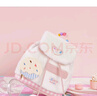 米菲（MIFFY）毛絨包翻蓋背包女雙肩包書包高顏值ins簡約可愛風(fēng)串珠手提仿兔毛 白色 曬單實(shí)拍圖