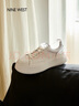 NINE WEST/玖熙厚底增高小白鞋女餅干底休閑鞋 NR510804CK白色36 曬單實拍圖
