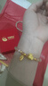 中國(guó)黃金（CHINA GOLD）黃金手鏈足金招財(cái)貓福牌黃金轉(zhuǎn)運(yùn)珠手七夕情人節(jié)禮物送女朋友老婆 招財(cái)貓手鏈約1.2g【招財(cái)貓+4金珠+福牌】 曬單實(shí)拍圖