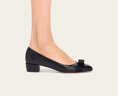 菲拉格慕（Ferragamo）女士黑色Vara蝴蝶結(jié)高跟鞋 0775750_1D _ 60/36.5碼 禮物送女友 曬單實(shí)拍圖