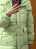 A21羽絨服女韓系風(fēng)馬卡龍時(shí)尚簡(jiǎn)約設(shè)計(jì)百搭連帽羽絨長(zhǎng)外套 豆綠 M 曬單實(shí)拍圖